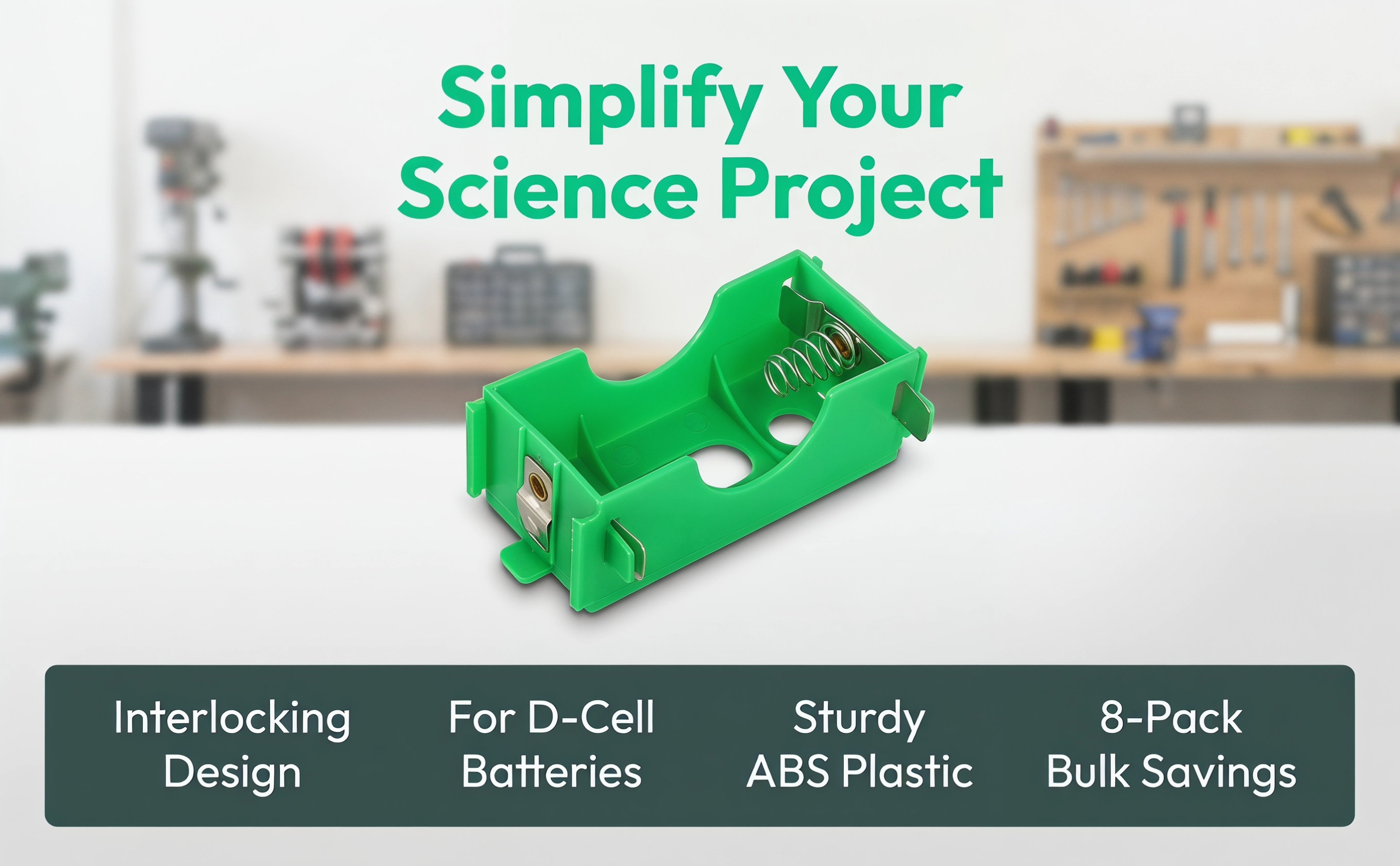 Science Project Physics - 8 Adet ABS Pil Kutusu, Fizik