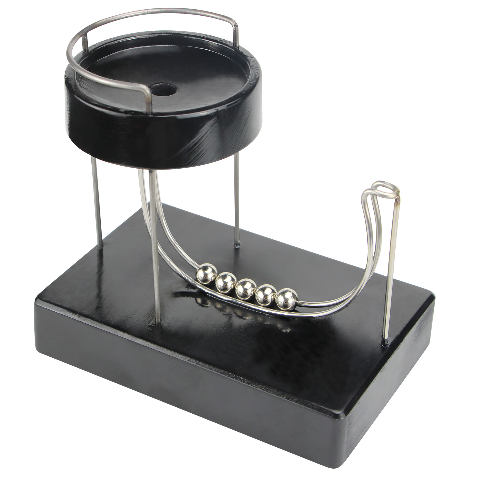 Newton Cradle Large - Siyah şarjlı sürekli plastik makine kinetik