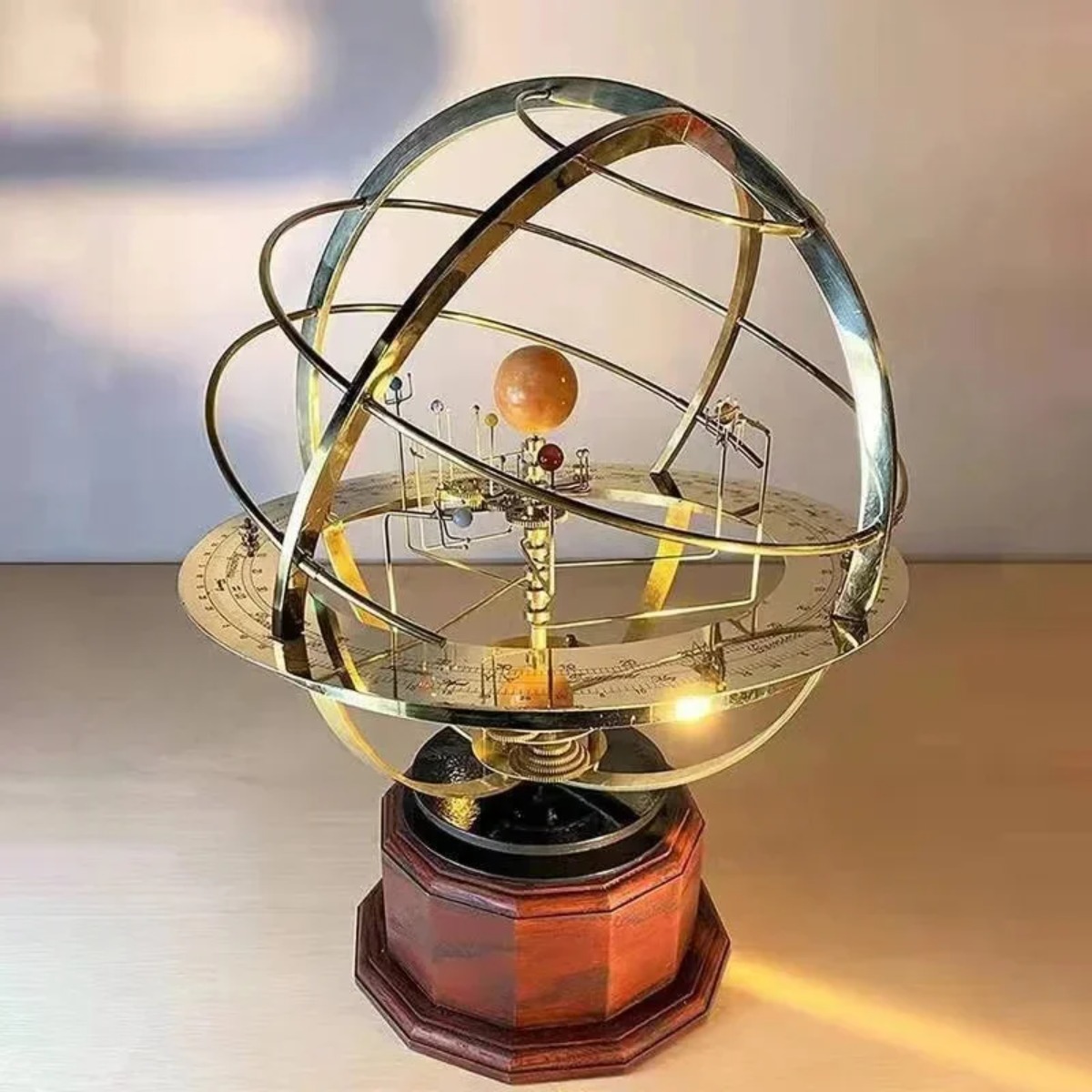 Solar System Orrery - Mekanik Güneş Sistemi Modeli Metal Orrery