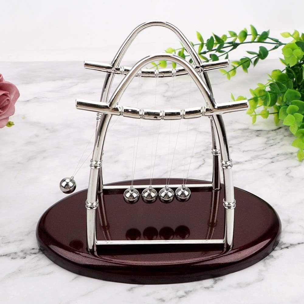 Newton Cradle Large - Newton Beşik Denge Çelik Toplar Sürekli